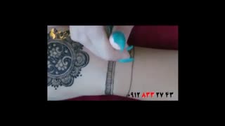 فیلم آموزش تاتو طرح گل روی دست با حنا