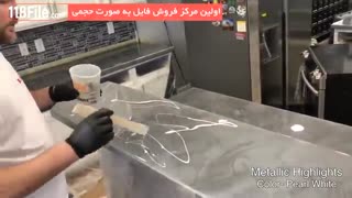 اپوکسی مرواریدی سفید و خاکستری برای آشپزخانه