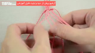 ساخت دستبند زیبا فقط با چند تا گره