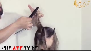 فیلم آموزش روش جدید کوتاه کردن مو + کوتاهی حرفه ای مو