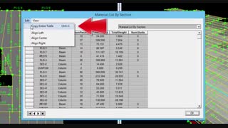 خروجی لیستوفر و وزن فولاد مصرفی از ایتبس | پک آموزش طراحی و محاسبات سازه | آموزش ایتبس