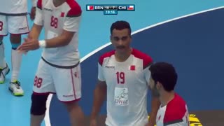 دیدار  تیم های ملی هندبال بحرین و شیلی درقهرمانی جوانان جهان2019
