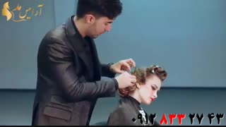 آموزش شینیون مو خطی مدل کلاسیک + آرایشگاه آرامیس مد