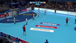 دیدار  تیم های ملی هندبال فرانسه و اسپانیا درقهرمانی جوانان جهان2019