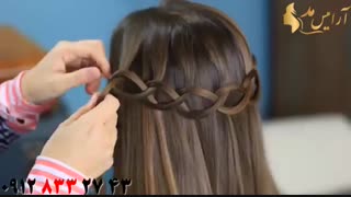 کلیپ آموزش بافت مو ساده و زیبا مدل زنجیره ای