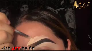 فیلم آموزش کشیدن سایه ابرو + آرایش ابرو مدل پهن