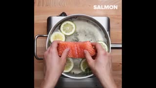 یک روش آسان برای تهیه ماهی سالمون آبپز