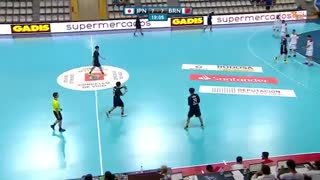 دیدار  تیم های ملی هندبال ژاپن و بحرین درقهرمانی جوانان جهان2019