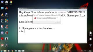 How to FIX D3DCOMPILER 43 dll Problem When Playing Battlefield 3, Ghost Sniper or Another Games