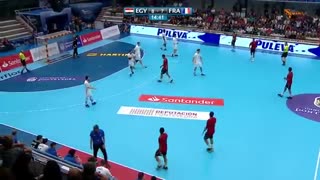 دیدار  تیم های ملی هندبال مصر و فرانسه درقهرمانی جوانان جهان2019