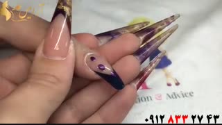 کلیپ آموزش دیزاین حرفه ای ناخن با نگین + ناخن مجلسی
