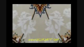 فرش 1200 شانه - طرح گل سرخ کرم- نقش برجسته