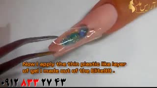 فیلم  طراحی زیبا ناخن سه بعدی + دیزاین آکواریومی ناخن