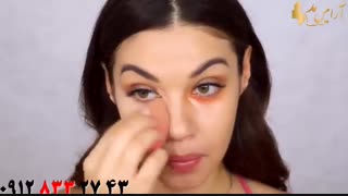 کلیپ آموزش پوشش حلقه دور چشم با میکاپ