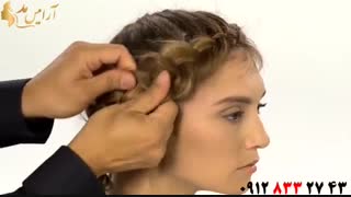 کلیپ شینیون مو با بافت مو مدل بافت رومی