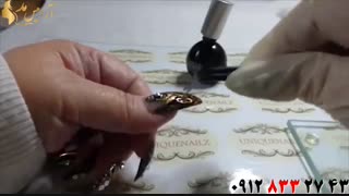 کلیپ دیزاین ناخن مشکی با زرورق و نگین