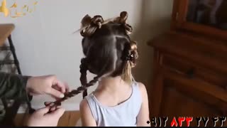 فیلم بافت مو طرح تاج گل + شینیون دخترانه