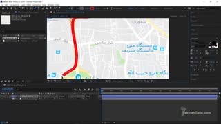 حرکت و مسیر دادن به خط در افتر افکت
