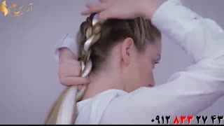 کلیپ بافت  زیبا مو  با اکستنشن رنگ سفید