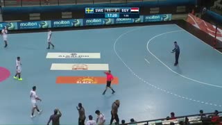 دیدار  تیم های ملی هندبال سوئد و مصر در قهرمانی نوجوانان جهان2019