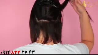 کلیپ خود آرایی مو + ترفند های نصب اکستنشن مو