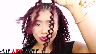 کلیپ آموزش نصب اکستنشن مو با قلاب + مدل مو فر