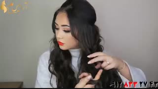 کلیپ آرایش مو با اکستنشن مو بلند در خانه