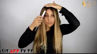 کلیپ خودآرایی مو با اکستنشن مو بلند + فرمو با بابلیس