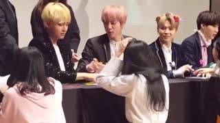 tae tae and a shy fan