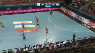 دیدار تیم های ملی هندبال  چین تایپه و سوئد در قهرمانی نوجوانان جهان2019