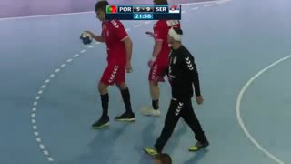 دیدار تیم های ملی هندبال  پرتغال و صربستان  در قهرمانی نوجوانان جهان2019