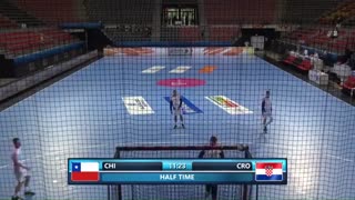 دیدار تیم های ملی هندبال شیلی و کرواسی در قهرمانی نوجوانان جهان2019