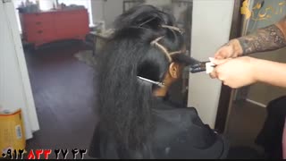 کلیپ کراتینه و کوتاهی مو خشک و مجعد+ آرایش مو