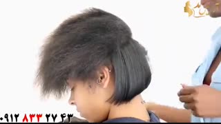 کلیپ کوتاه کردن مو خشک و مجعد + کراتینه مو