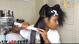 فیلم آموزش کامل صاف کردن مو در خانه + کراتینه مو