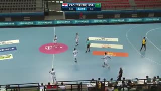 دیدار تیم های ملی هندبال کرواسی و عربستان در قهرمانی نوجوانان جهان2019