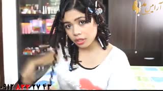 آموزش فر کردن مو با نی + شینیون فرمو در خانه