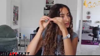 کلیپ آموزش فر کردن مو بدون ابزار + مراقبت از مو