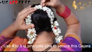 فیلم شینیون مو مدل هندی +  آرایش سنتی مو