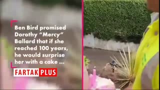 شگفت زده شدن پیرزن صد ساله توسط رفتگر جوان