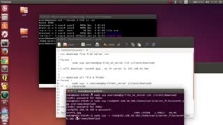 Ubuntu - Download a file from server and upload file to server using SSH(scp)