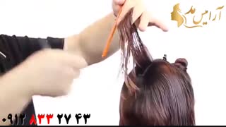 فیلم آموزش کوتاه کردن مو با قیچی3 تایی حرفه ای مخصوص پیتاژ