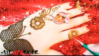 کلیپ آموزش تاتو گل و پروانه با حنا روی دست