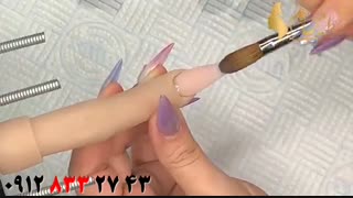 فیلم دیزاین برجسته ناخن + طراحی پروانه جهت دیزاین ناخن