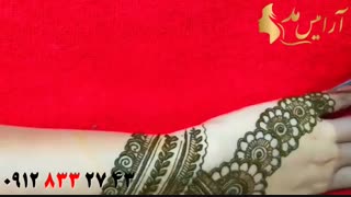 کلیپ تاتو دست با حنا  طرح زنجیره گل