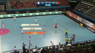 دیدار تیم های ملی هندبال فرانسه و پرتغال در قهرمانی نوجوانان جهان2019