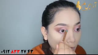 فیلم آموزش خود آرایی صورت با تناژ صورتی