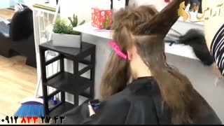 فیلم آموزش روشن کردن حرفه ای مو+ سالن آرامیس مد