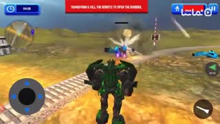 Future Subway Euro Train Transformation Robot War