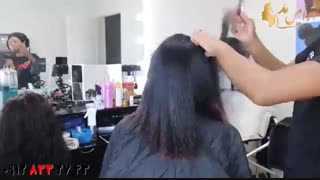 کلیپ آموزش کوتاه و کراتینه کردن مو خشک + آرایش مو